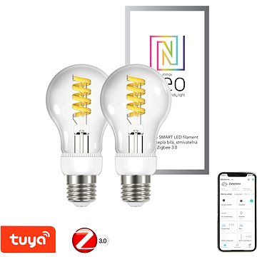 Obrázok Immax Neo 07089B LED sada 2 inteligentných žiaroviek 2x5W | E27 | 3000-6000K - možnosť stmievať a meniť teplotu bielej farby