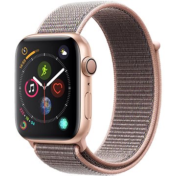 Obrázok Apple Watch Series 4 GPS 44mm pouzdro ze zlatého hliníku - pískově růžový provlékací sportovní řemínek SK verze (MU6G2VR/A)