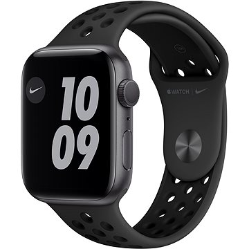 Obrázok Apple Watch Nike Series 6 40 mm Vesmírne sivý hliník s antracitovým/čiernym športovým remienkom Nike (M00X3HC/A)