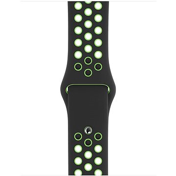 Obrázok Apple 44 mm športový remienok Nike čierny/Lime Blast (MXR02ZM/A)