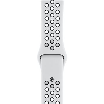 Obrázok Apple Watch 40mm Platinový/černý Nike Sport Band - S/M & M/L (MX8D2ZM/A)