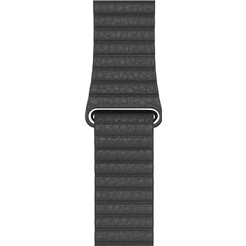 Obrázok Apple Watch 44mm Černý Kožený řemínek - Medium (MXAA2ZM/A)