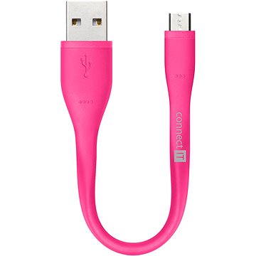 Obrázok CONNECT IT Wirez Micro USB ružový, 0.13 (CI-1171)