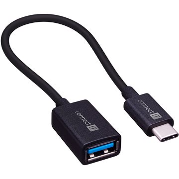 Obrázok CONNECT IT Wirez USB-A to USB-C, 15cm, černý (CCA-2040-BK)