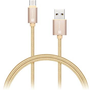 Obrázok CONNECT IT Wirez Premium USB-C 1m gold (CI-666)