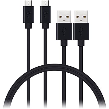 Obrázok CONNECT IT Wirez Micro USB 1m černý 2 ks (CCA-3006-BK)