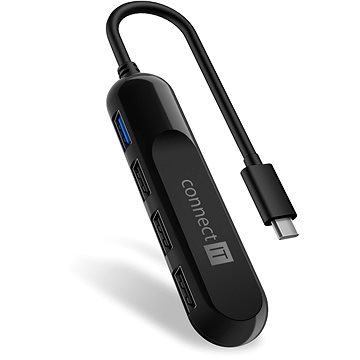 Obrázok CONNECT IT CHU-5000-BK USB-C hub, black