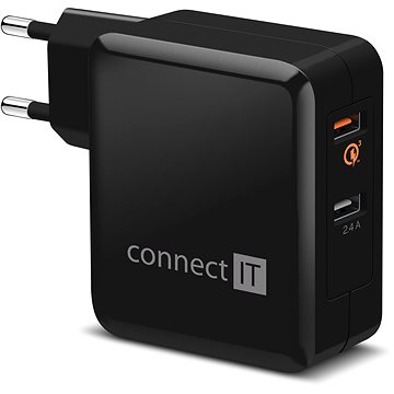 Obrázok CONNECT IT InWallz QUALCOMM QUICK CHARGE 3.0 čierna (CWC-3010-BK)