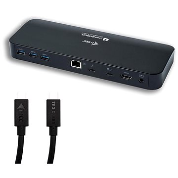 Obrázok I-TEC Thunderbolt 3 Dual 4K dokovací stanice + USB-C na DP adaptér s kabelem 1,5 m, Power Delivery 8 (TB3HDMIPLUSX)