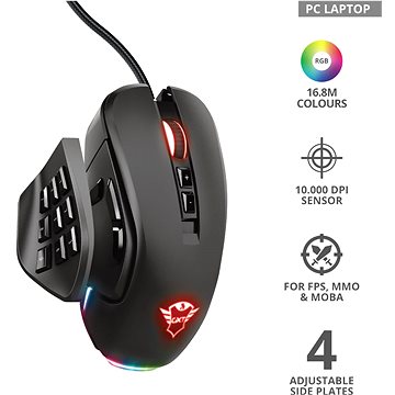 Obrázok Trust GXT970 Morfix Customisable Mouse (23764)