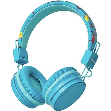 Obrázok Trust Comi Bluetooth Wireless Kids Headphones modré (23607)