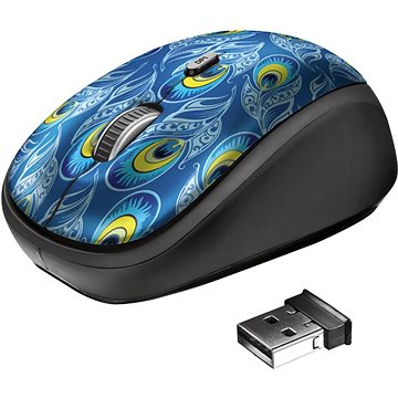 Obrázok TRUST YVI WIRELESS MOUSE - páv (23388)