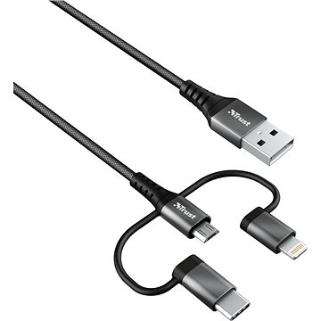 Obrázok TRUST KEYLA STRONG 3-IN-1 USB CABLE 1M 23572