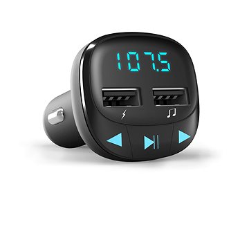 Obrázok ENERGY Car Transmitter FM Black, 2x USB, microSD, 7-segmentový LED displej