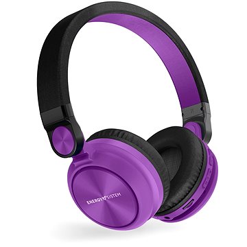 Obrázok ENERGY Headphones BT Urban 2 Radio Violet, Bluetooth sluchátka s vestavěným FM rádiem a microSD MP3 přehrávačem