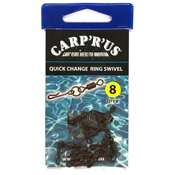 Obrázok Carp´R´Us Quick Change Ring Swivel Velikost 8 8ks (8592400134192)