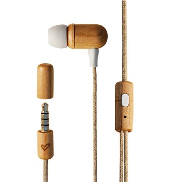 Obrázok ENERGY Earphones Eco Cherry Wood (Mini jack, In-ear, Sustainable Wood, Hemp cable, Mic, Control talk)