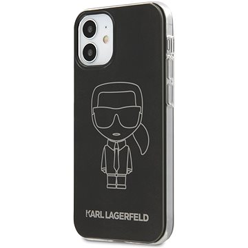 Obrázok Karl Lagerfeld PC/TPU Metallic Iconic pro Apple iPhone 12 Mini Black (3700740482681)