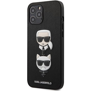 Obrázok Karl Lagerfeld Saffiano K&C Heads pro Apple iPhone 12 Pro Max Black (3700740482407)