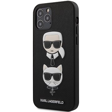 Obrázok Karl Lagerfeld Saffiano K&C Heads pro Apple iPhone 12/12 Pro Black (3700740482391)