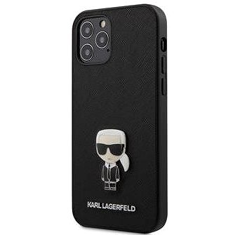 Obrázok Karl Lagerfeld Saffiano Iconic pro Apple iPhone 12 Pro Max Black (3700740482285)