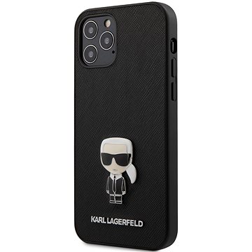 Obrázok Karl Lagerfeld Saffiano Iconic pro Apple iPhone 12/12 Pro Black (3700740482278)