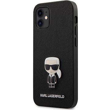 Obrázok Karl Lagerfeld Saffiano Iconic pro Apple iPhone 12 Mini Black (3700740482261)