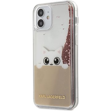 Obrázok Karl Lagerfeld Liquid Glitter Peek a Boo pro Apple iPhone 12 Mini Pink (3700740489758)