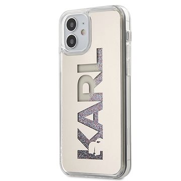 Obrázok Karl Lagerfeld Liquid Glitter Mirror pro Apple iPhone 12 Mini Silver (3700740483374)