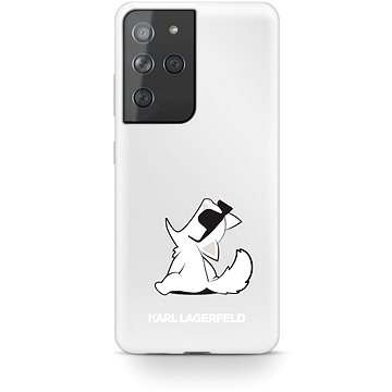 Obrázok KLHCS21LCFNRC Karl Lagerfeld PC/TPU Choupette Eats Kryt pro Samsung Galaxy S21 Ultra Transparent