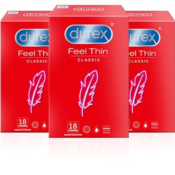 Obrázok DUREX Feel Thin Classic Pack 3× 18 ks (5997321774664)