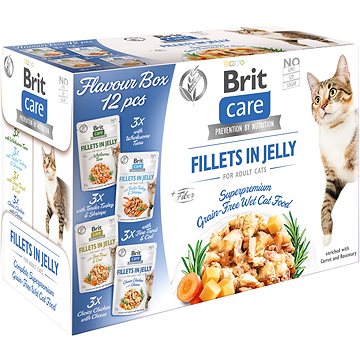 Obrázok Brit Care Cat Fillets in Jelly Flavour box 12x85g