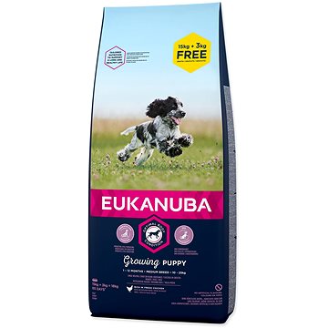 Obrázok Eukanuba Dog Puppy Medium 18kg BONUS