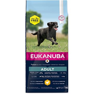 Obrázok Eukanuba Adult Large Breed 15 kg + 3 kg ZDARMA