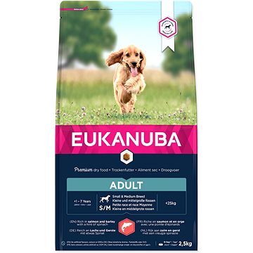 Obrázok Eukanuba Adult Small & Medium Salmon 2,5 kg (8710255168852)