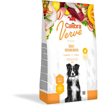 Obrázok Calibra Dog Verve GF Adult Medium Chicken&Duck 12kg + malé balenie zadarmo