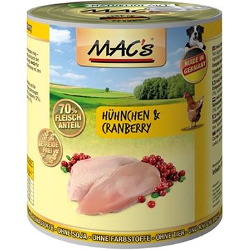 Obrázok MACs Dog Kuře a brusinka 400g