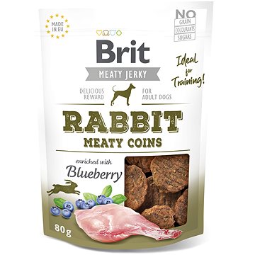 Obrázok Brit Jerky Rabbit Meaty Coins 80g