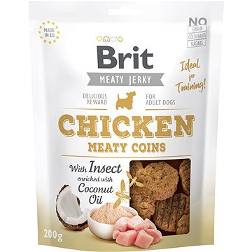 Obrázok Brit Jerky Chicken with Insect Meaty Coins  200g