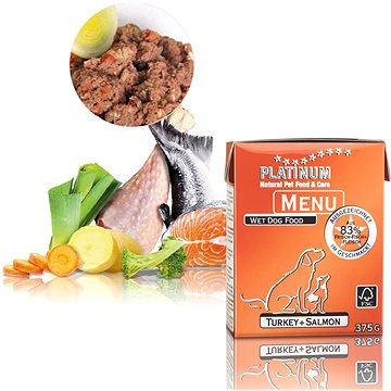 Obrázok Platinum Menu Turkey+Salmon 375g