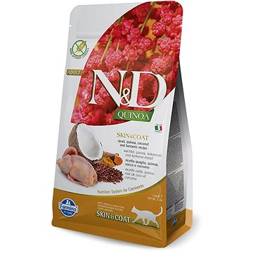 Obrázok N&D Grain Free Quinoa CAT Skin&Coat Quail & Coconut 1,5 kg