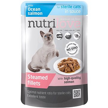 Obrázok Nutrilove Cat pouch Sterile Salmon gravy  85 g