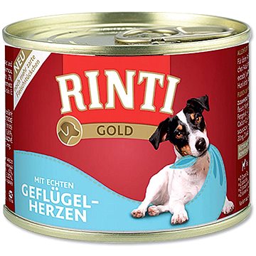 Obrázok Konzerva Rinti Dog Gold  drůbeží srdíčka 185g 33367