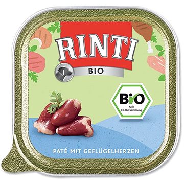 Obrázok Konzerva Rinti Dog BIO paštika drůbeží srdíčka 150g 33418