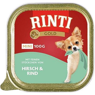 Obrázok Rinti Dog vanička Gold Mini jelen+hovězí 100g