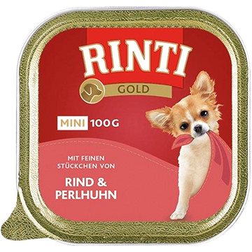 Obrázok Rinti Dog vanička Gold Mini hovězí+perlička 100g