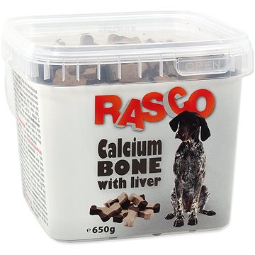 Obrázok RASCO Pochúťka Rasco kosť kalciová s pečienkou 2,5 cm 650 g (8595091779895)