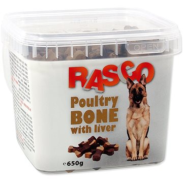 Obrázok RASCO Pochúťka Rasco kosť hydinová s pečienkou 2,5 cm 650 g (8595091779888)