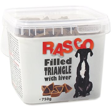 Obrázok RASCO Pochúťka Rasco plnený trojuholníček s pečienkou 1 cm 750 g (8595091779840)