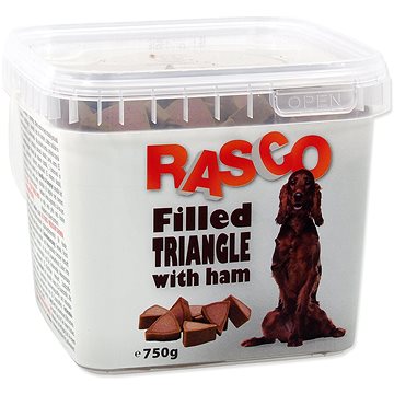 Obrázok RASCO Pochúťka Rasco plnený trojuholníček so šunkou 1 cm 750 g (8595091779857)